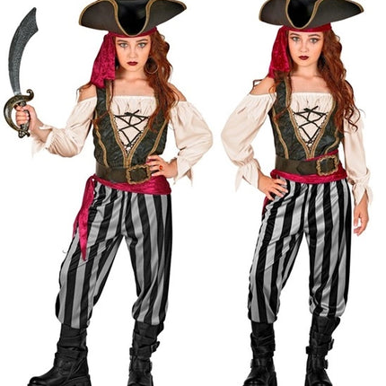 Widmann SRL Piraat meisje kostuum Roos