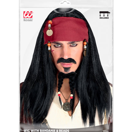 Widmann SRL Pirate of the Caribbean piraten pruik