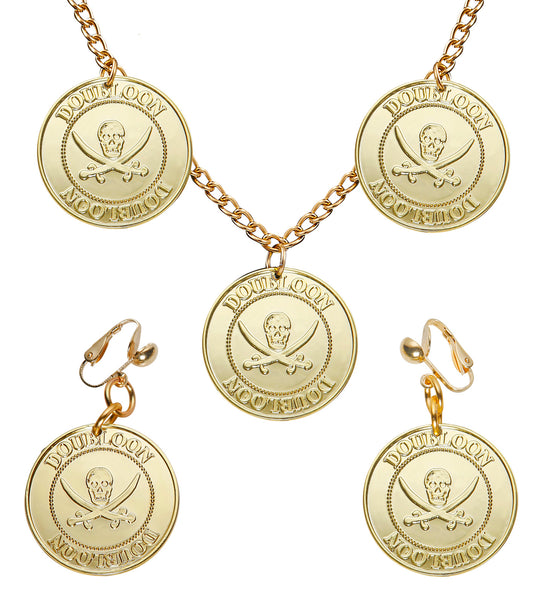 Widmann SRL Piraten ketting en oorbellen