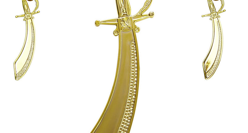 Widmann SRL Piraten ketting zwaard goud