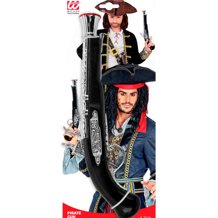 Widmann SRL Piraten pistool zwart zilver