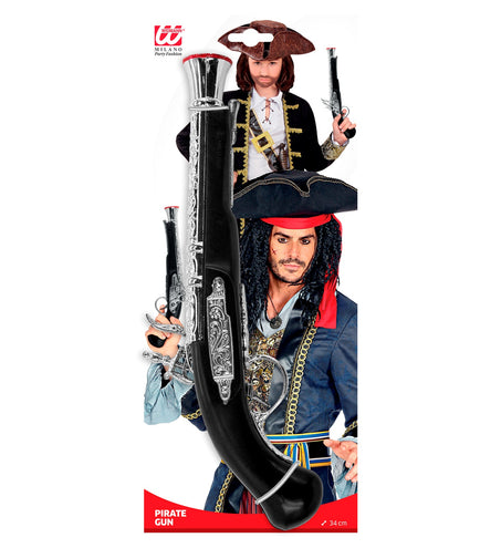 Widmann SRL Piraten pistool zwart zilver