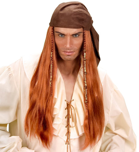 Widmann SRL Piraten pruik met hoofdband deluxe