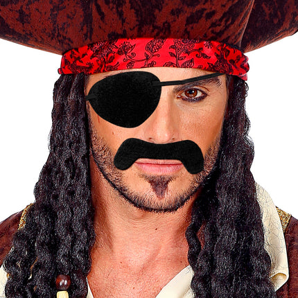 Widmann SRL Piraten snor nep met ooglap