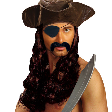 Widmann SRL Piraten snor nep met ooglap