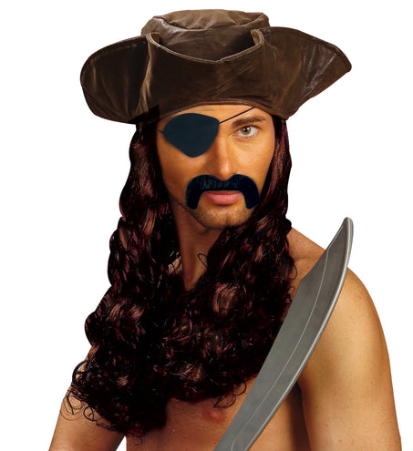 Widmann SRL Piraten snor nep met ooglap