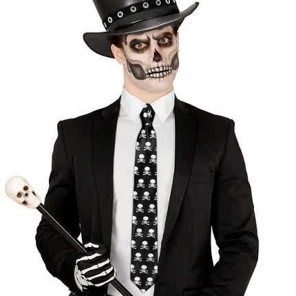 Widmann SRL Piraten stropdas met schedels
