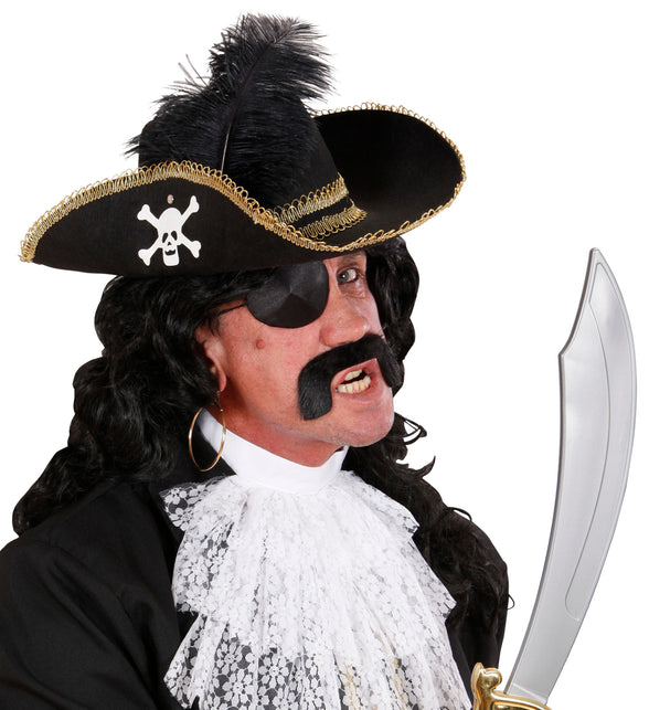 Widmann SRL Piratenhoed dames met schedel en veren