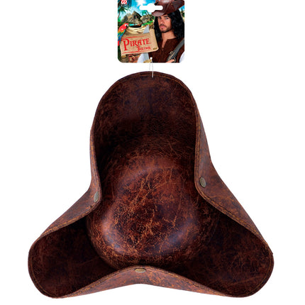 Widmann SRL Piratenhoed driesteek bruin