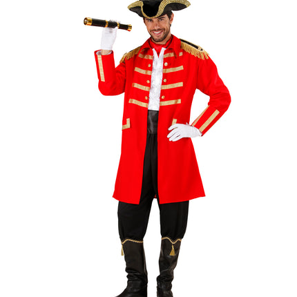 Widmann SRL Piratenjas kapitein Haak in rood