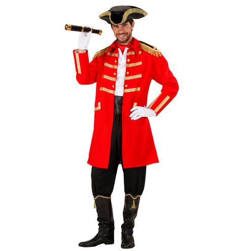 Widmann SRL Piratenjas kapitein Haak in rood