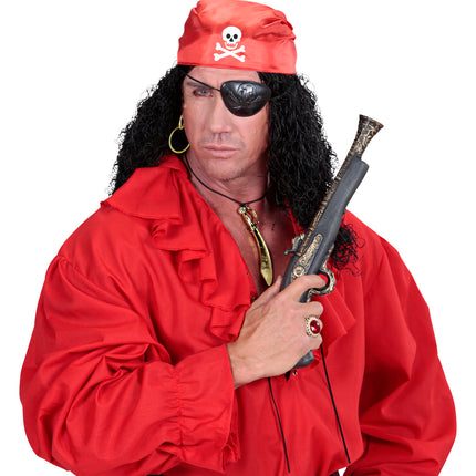 Widmann SRL Piratensetje ooglapje bandana en oorbel