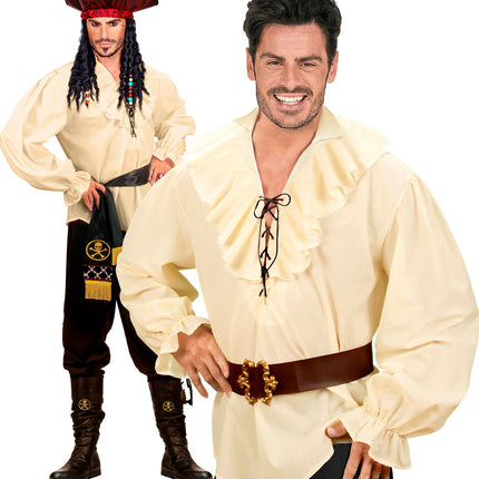 Widmann SRL Piratenshirt beige boeren shirt