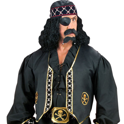 Widmann SRL Piratenvest zwart volwassenen