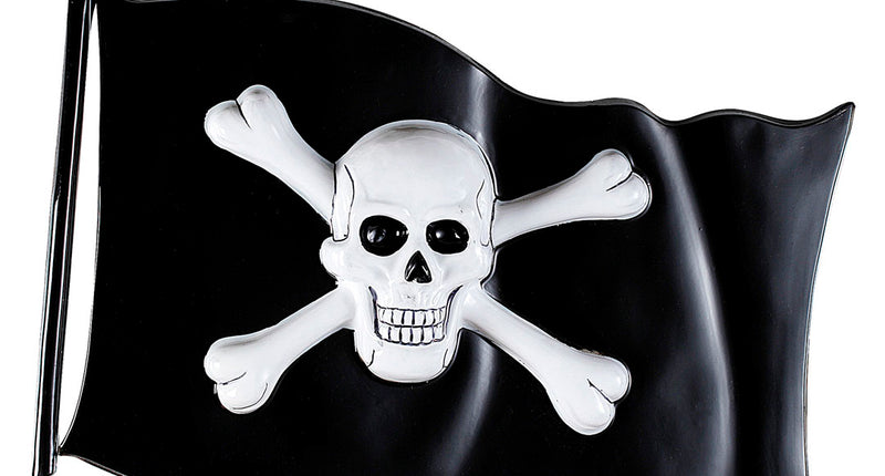 Widmann SRL Piratenvlag met doodskop plastic