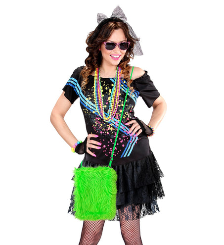 Widmann SRL Pluche handtas in neon groen