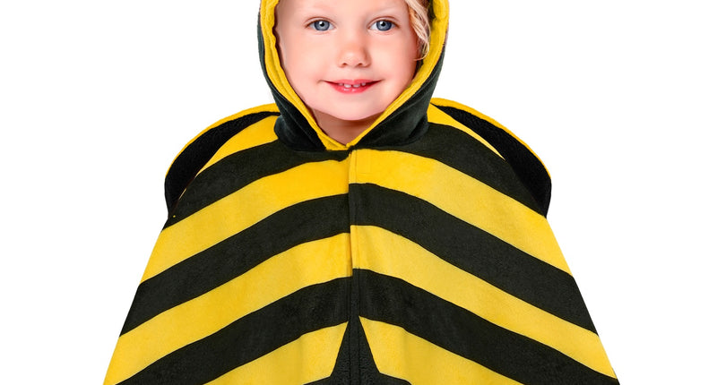 Widmann SRL Pluche poncho met muts bij