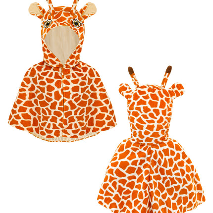 Widmann SRL Pluche poncho met muts giraf