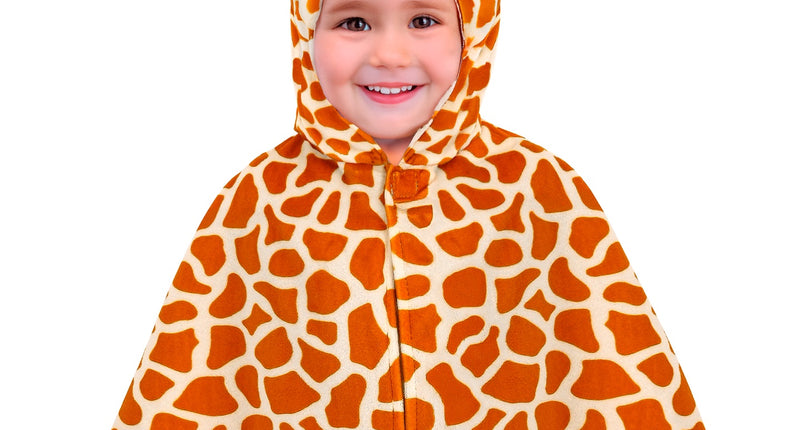 Widmann SRL Pluche poncho met muts giraf