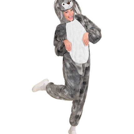 Widmann SRL Plushe konijnenpak grijs