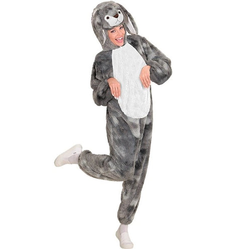 Widmann SRL Plushe konijnenpak grijs