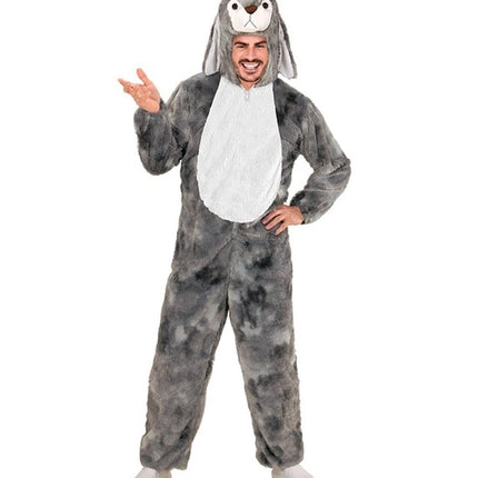 Widmann SRL Plushe konijnenpak grijs