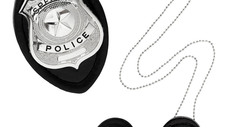 Widmann SRL Politie badge met clip en ketting