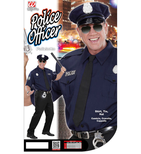 Widmann SRL Politieblouse met pet en stropdas NYPD