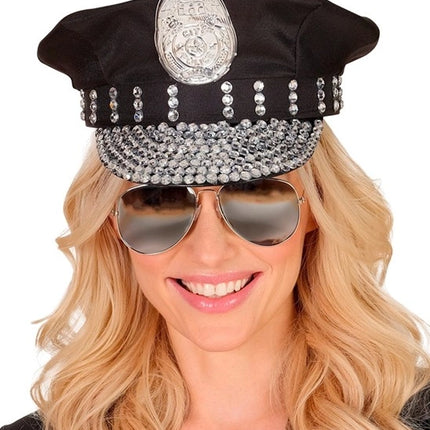 Widmann SRL Politiepet met strass Tess