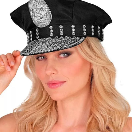 Widmann SRL Politiepet met strass Tess