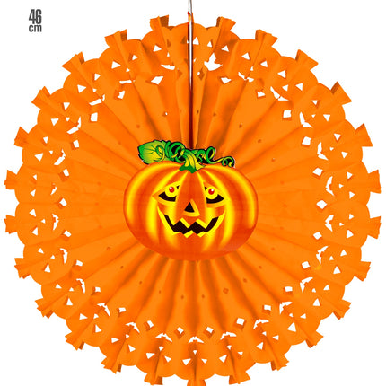 Widmann SRL Pompoen decoratie papier voor Halloween