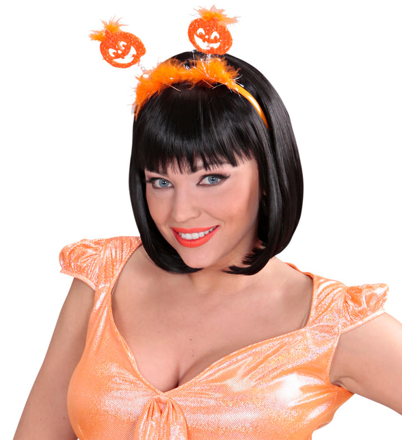 Widmann SRL Pompoen haarband oranje