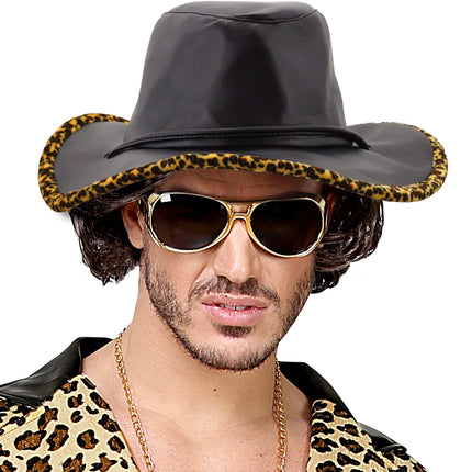 Widmann SRL Pooier hoed Dandy cowboy met print