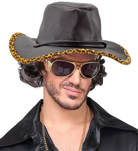 Widmann SRL Pooier hoed Dandy cowboy met print