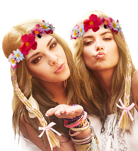 Widmann SRL Prachtige bloemen hoofdbandjes voor hippies