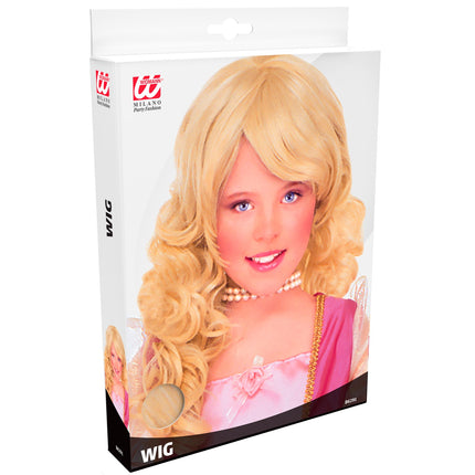 Widmann SRL Prinsessen pruik glamour kind