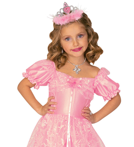 Widmann SRL Prinsessenkroon met stafje en marabou