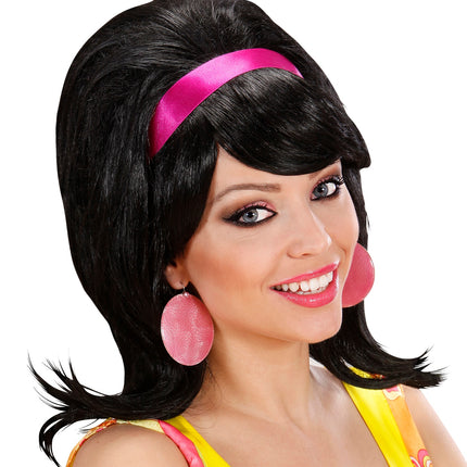 Widmann SRL pruik 60s modieus zwart