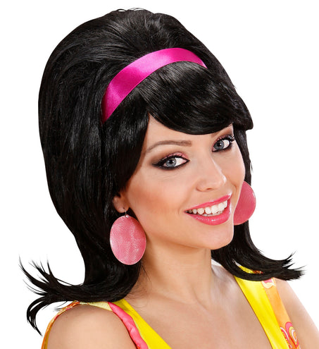 Widmann SRL pruik 60s modieus zwart