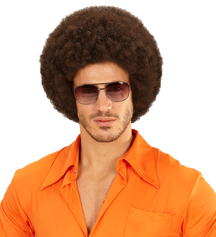 Widmann SRL Pruik Afro  bruin dame of heer