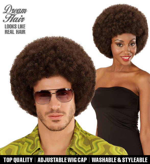Widmann SRL Pruik Afro  bruin dame of heer