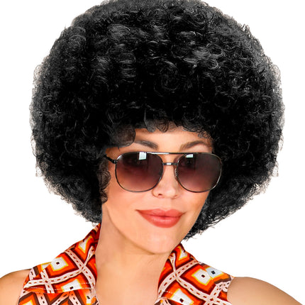 Widmann SRL pruik Afro unisex zwart