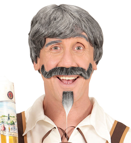 Widmann SRL Pruik Beierse man met snor en sik