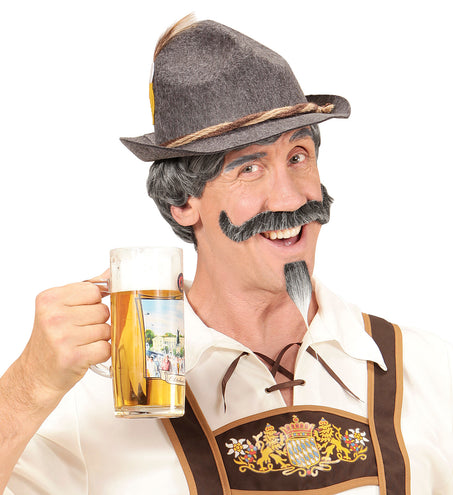 Widmann SRL Pruik Beierse man met snor en sik