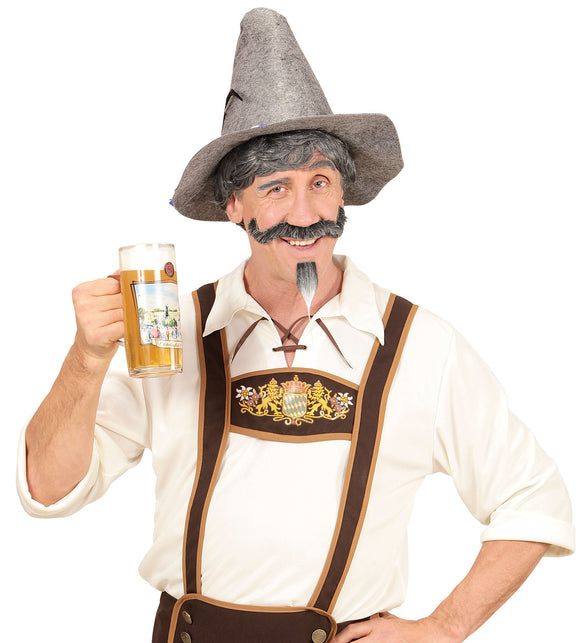 Widmann SRL Pruik Beierse man met snor en sik