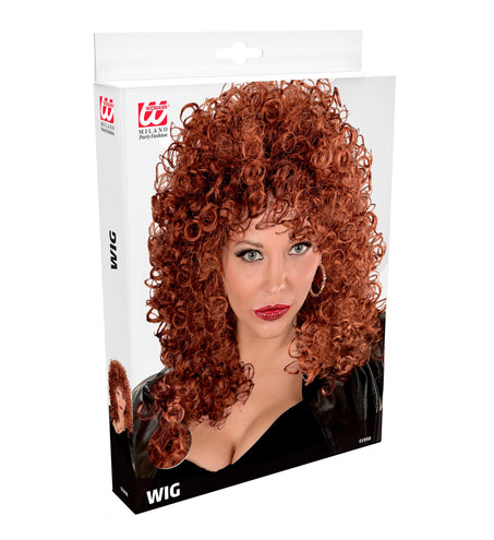 Widmann SRL Pruik bond girl donker bruin krullen