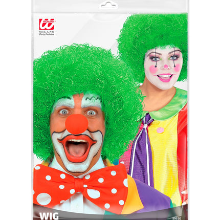 Widmann SRL pruik clown groen