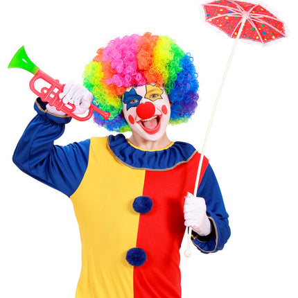 Widmann SRL Pruik Clown Multikleuren