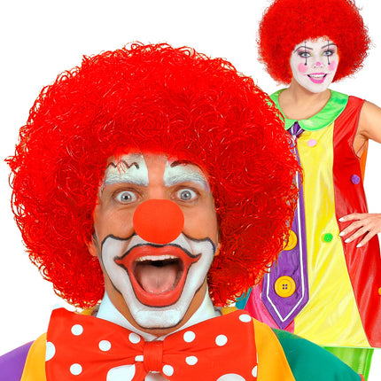 Widmann SRL pruik clown rood