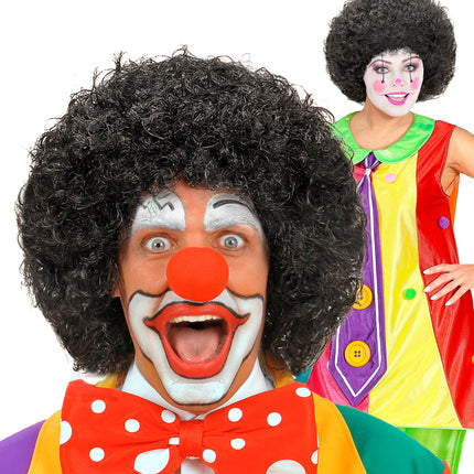 Widmann SRL pruik clown zwart